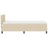 vidaXL Boxspringbett mit Matratze mit Kopfteil Creme 80 x 200 cm Stoff
