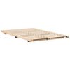 vidaXL Bodenbettgestell Braun 140 x 190 cm Massivholz Kiefer