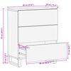 vidaXL Sideboard 60x34x75 cm Raues Massives Mangoholz