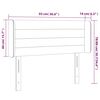 vidaXL LED Kopfteil Hellgrau 93x16x78/88 cm Stoff