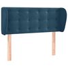 vidaXL Kopfteil mit Ohren Dunkelblau 83x23x78/88 cm Samt