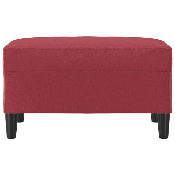 vidaXL Fu&szlig;hocker Weinrot 70x55x41 cm Kunstleder