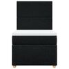 vidaXL Boxspringbett mit Matratze Schwarz 100x200 cm Stoff
