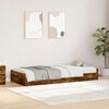 vidaXL Bettrahmen Ger&auml;ucherte Eiche 70 x 190 cm Holzwerkstoff