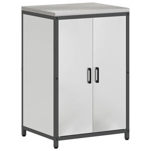 vidaXL K&uuml;chenaufbewahrungsschrank HATTEM Silber 60 x 50 x 92 cm Stahl