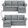 vidaXL Sofa Hellgrau Gesamtabmessungen: 195 x 138 x 80 cm (B x T x H)