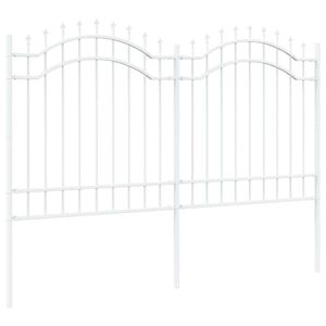 vidaXL Gartenzaun Woerden Wei&szlig; 240 x 165 cm Pulverbeschichteter Stahl