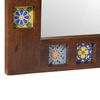 vidaXL Badezimmer Spiegel Walnuss 50 x 70 x 3 cm Massivholz Mango