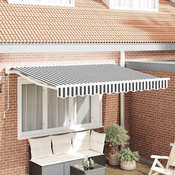 vidaXL Markisenrahmen Anthrazit und Wei&szlig; 300 x 200 cm