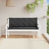 vidaXL Gartenbank-Auflagen 2 Stk. Schwarz Karomuster 150x50x7 cm Stoff
