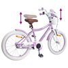 vidaXL Kinderfahrrad 18 Zoll f&uuml;r 5-7 Jahre alt Lila