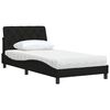 vidaXL Bett mit Matratze Schwarz 100x200 cm Stoff