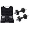 vidaXL Hantelset 19-tlg. 15 kg Gusseisen