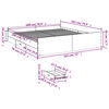 vidaXL Bettgestell mit Schubladen Grau Sonoma 180x200cm Holzwerkstoff
