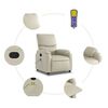 vidaXL Massagesessel mit Relaxfunktion, Kunstleder, Creme