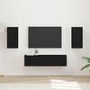vidaXL TV-Schrankset 4 pcs Schwarz Holzwerkstoff