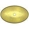 vidaXL Waschbecken Hartglas 54,5x35x15,5 cm Golden