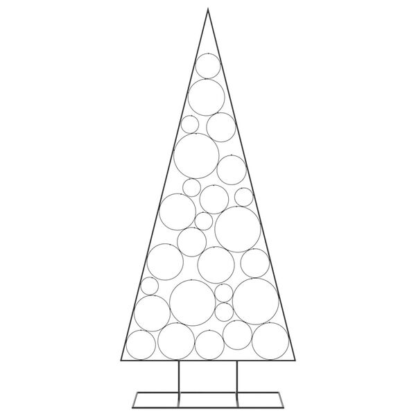 vidaXL Metall-Weihnachtsbaum zum Dekorieren Schwarz 210 cm