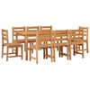 vidaXL 9-tlg. Garten-Essgruppe Massivholz Teak