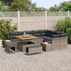vidaXL Gartensofa-set 12 pcs Grau Poly-Rattan