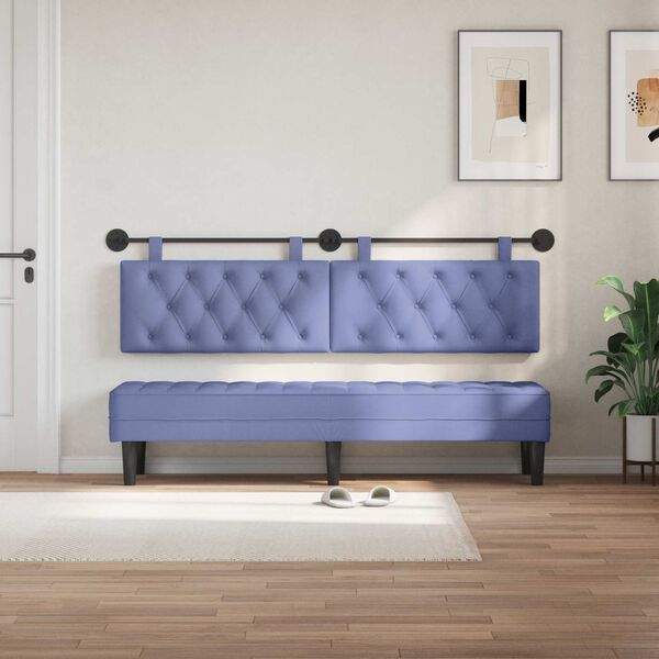 vidaXL H&auml;ngevorderseite Wandmontiert Jeans blau 170 x 55 x 7 cm Stoff