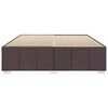 vidaXL Bettgestell ohne Matratze Dunkelbraun 200x200 cm Stoff