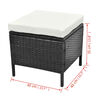 vidaXL 4-tlg. Garten-Lounge-Set mit Auflagen Poly Rattan Schwarz