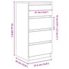 vidaXL Sideboard Altholz-Optik 37,5x35x76 cm Holzwerkstoff
