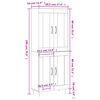 vidaXL Highboard Braun Eichen-Optik 69,5x34x180 cm Holzwerkstoff