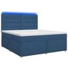 vidaXL Boxspringbett mit Matratze mit Kopfteil Blau 160 x 200 cm Stoff
