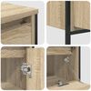 vidaXL Badezimmerm&ouml;bel-Set mit Regal 3 pcs Sonoma-Eiche Holzwerkstoff