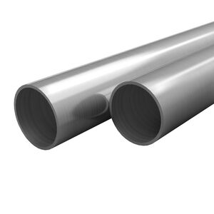 vidaXL 2 Stk. Edelstahlrohre Rund V2A 2m &Oslash;42x1,8mm