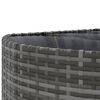 vidaXL 8-tlg. Garten-Sofagarnitur mit Kissen Grau Poly Rattan