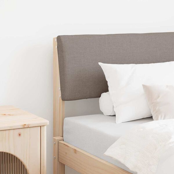 vidaXL Gepolstertes Kopfteil Taupe 80 cm Massives Kiefernholz