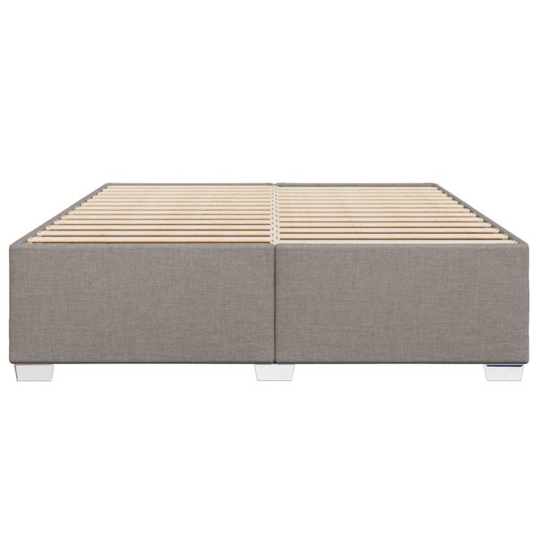 vidaXL Bettgestell ohne Matratze Taupe 200x200 cm Stoff