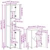 vidaXL Badezimmerm&ouml;bel-Set 4 pcs Altholz Holzwerkstoff & Metall