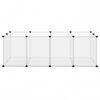 vidaXL Kleintierkäfig Transparent 144x74x46,5 cm PP und Stahl