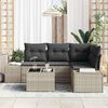 vidaXL Gartensofa-set 5 pcs Hellgrau Poly-Rattan