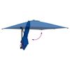 vidaXL Garten-Sonnenschirm Azurblau 248,5 x 247,5 x 160 cm