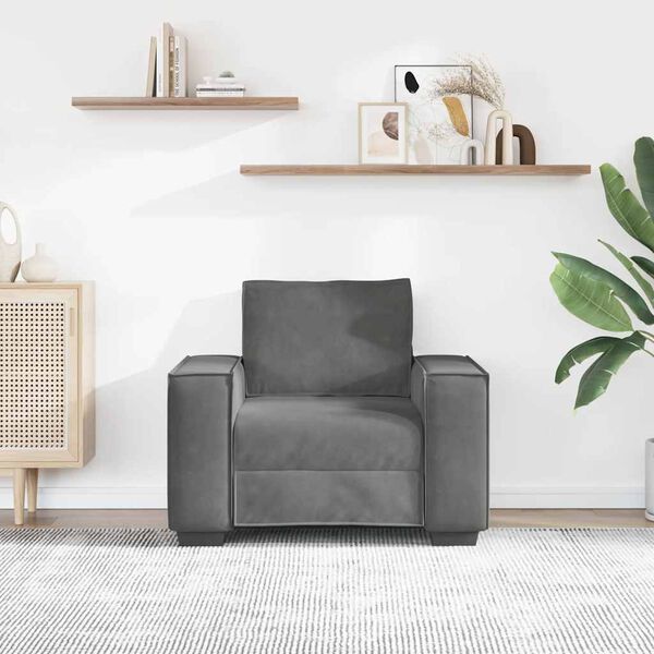 vidaXL Sessel Dunkelgrau 100x78x84 cm Samt