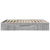 vidaXL Bettgestell Grau Sonoma 150x200 cm Holzwerkstoff