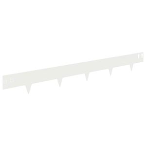 vidaXL Raseneinfassung 50 stk. 100 x 12 cm Stahl Wei&szlig;