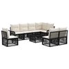 vidaXL Gartensofa-set 9 Stk. Schwarz Poly-Rattan