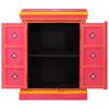 vidaXL Sideboard Massivholz Mango Rosa Handbemalt