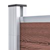 vidaXL WPC Zaun-Set 8 Quadrate + 1 Schr&auml;ge 1484x186 cm Braun