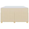 vidaXL Bettrahmen mit Matratze Creme 120 x 190 cm Stoff