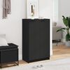 vidaXL Schuhschrank Schwarz 59x35x100 cm Holzwerkstoff