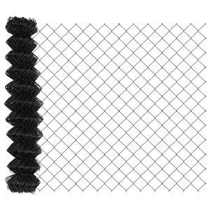 vidaXL Maschendrahtzaun 10 x 1 m Stahl Grau