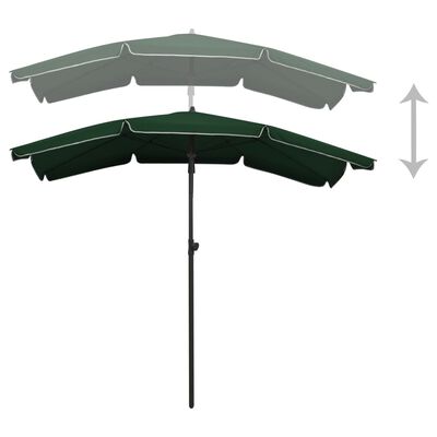 vidaXL Sonnenschirm mit Mast 200x130 cm Grün