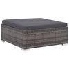 vidaXL 7-tlg. Garten-Lounge-Set mit Auflagen Poly Rattan Grau